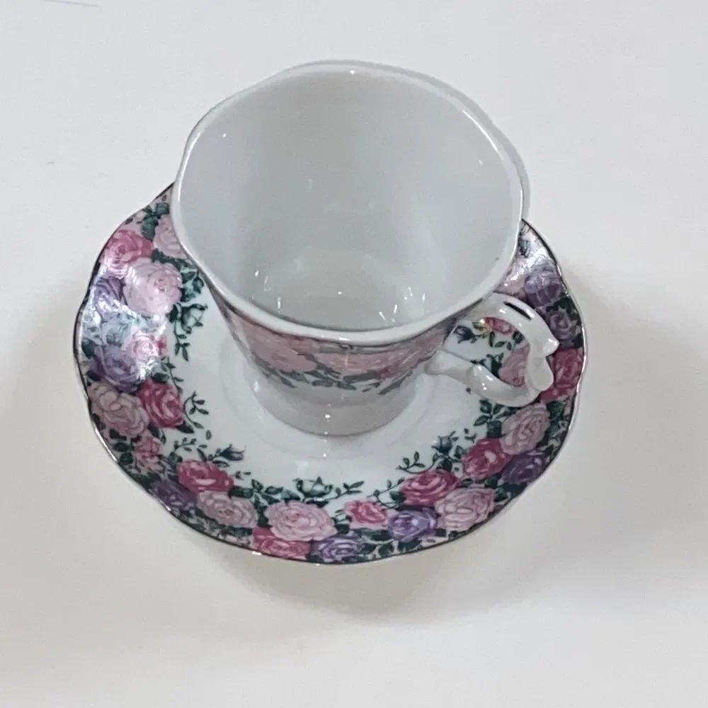 2 Set Vintage Teacup Floral Muticor Set